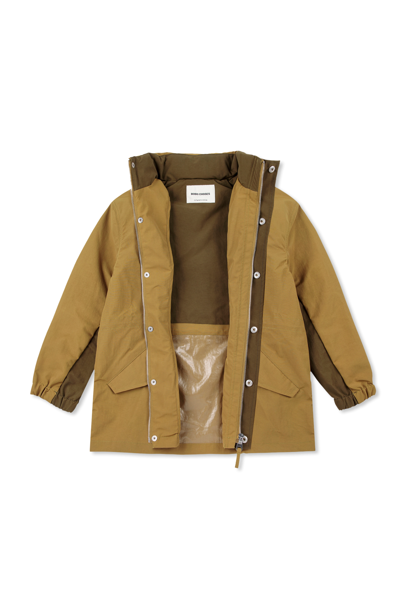 Green Jacket with hood hidden in collar Bobo Choses - Vitkac